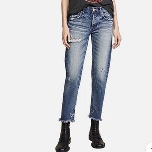 Moussy Vintage Kelley Jeans in Dark Blue Size 24